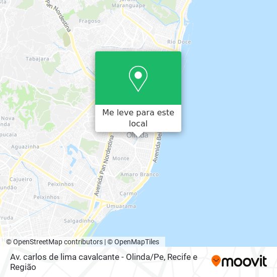 Av. carlos de lima cavalcante - Olinda / Pe mapa