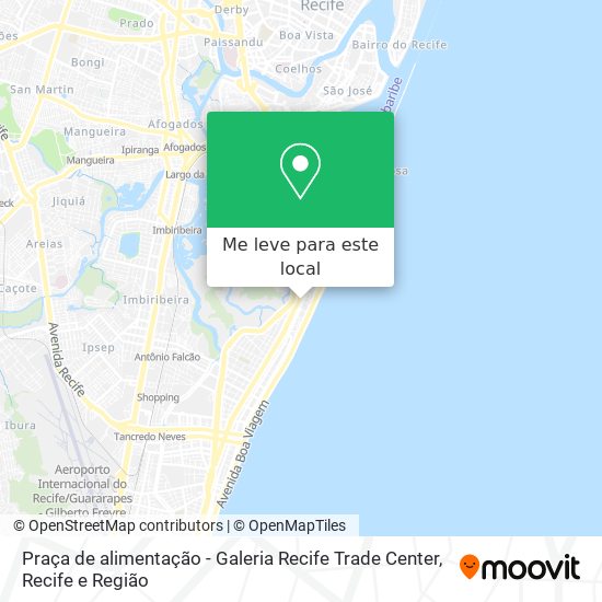 Praça de alimentação - Galeria Recife Trade Center mapa