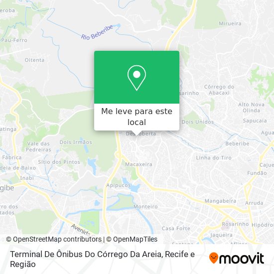 Terminal De Ônibus Do Córrego Da Areia mapa