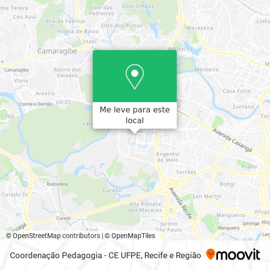 Coordenação Pedagogia - CE UFPE mapa