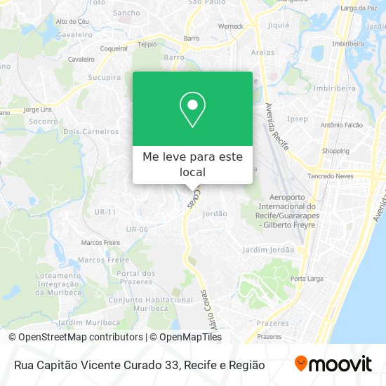 Rua Capitão Vicente Curado 33 mapa