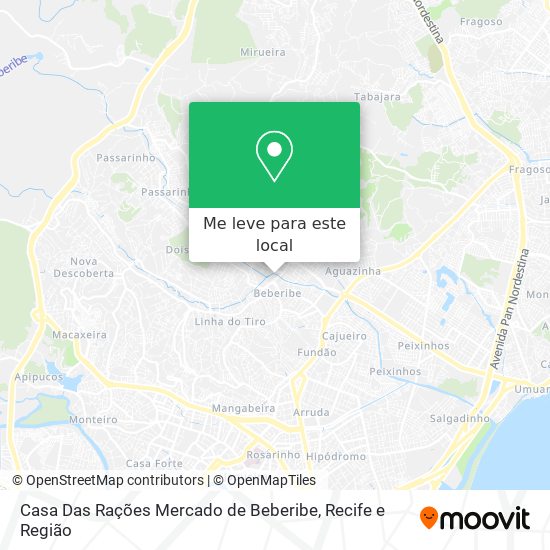 Casa Das Rações Mercado de Beberibe mapa