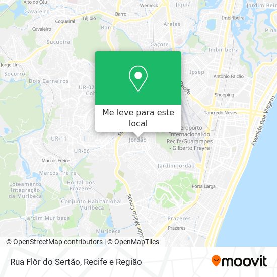 Rua Flôr do Sertão mapa
