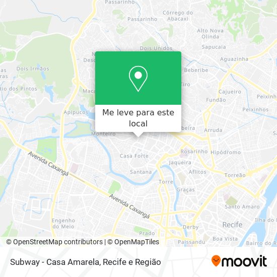 Subway - Casa Amarela mapa