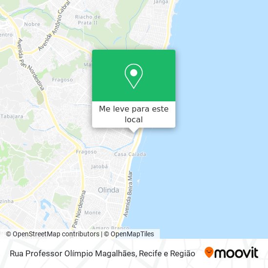 Rua Professor Olímpio Magalhães mapa