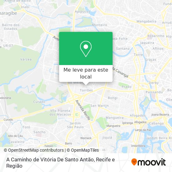 A Caminho de Vitória De Santo Antão mapa