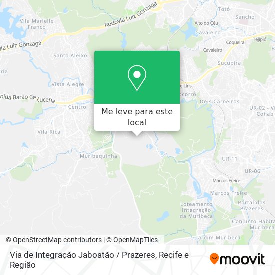 Via de Integração Jaboatão / Prazeres mapa