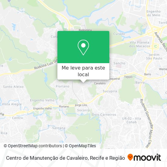 Centro de Manutenção de Cavaleiro mapa