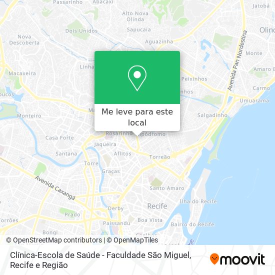 Clínica-Escola de Saúde - Faculdade São Miguel mapa