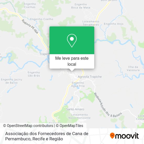 Associação dos Fornecedores de Cana de Pernambuco mapa
