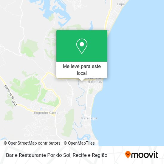 Bar e Restaurante Por do Sol mapa