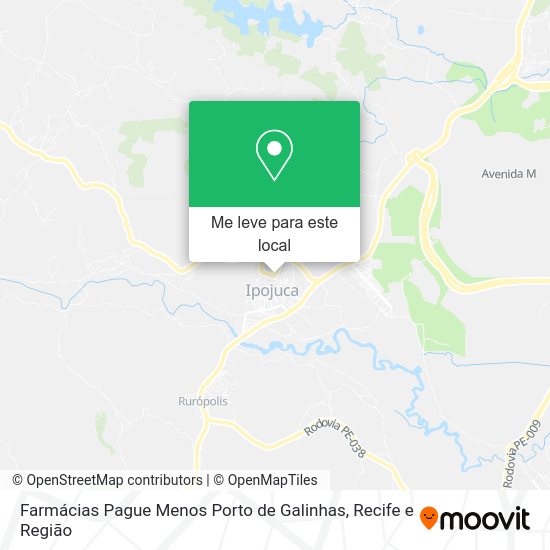 Farmácias Pague Menos Porto de Galinhas mapa