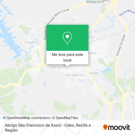 Abrigo São Francisco de Assis - Cabo mapa