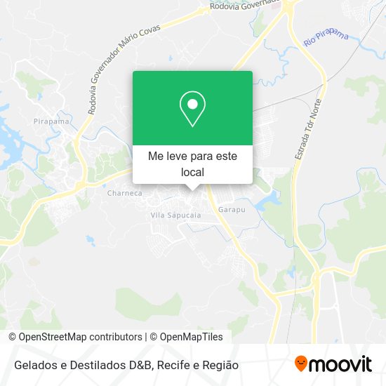 Gelados e Destilados D&B mapa