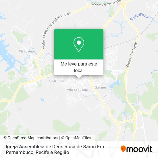 Igreja Assembléia de Deus Rosa de Saron Em Pernambuco mapa