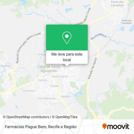 Farmácias Pague Bem mapa