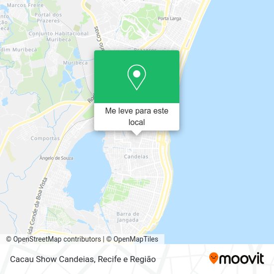 Cacau Show Candeias mapa
