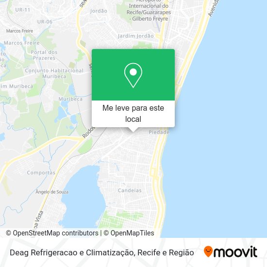 Deag Refrigeracao e Climatização mapa