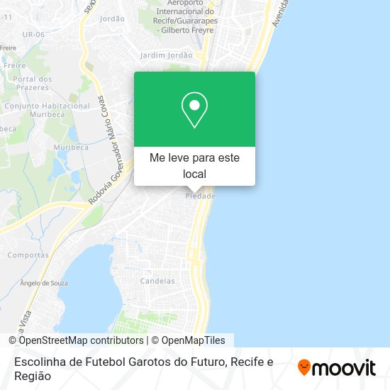 Escolinha de Futebol Garotos do Futuro mapa