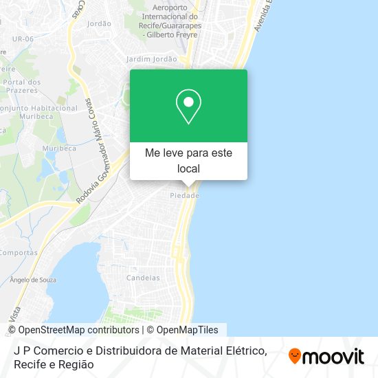 J P Comercio e Distribuidora de Material Elétrico mapa