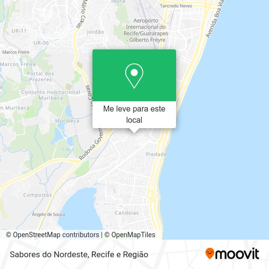 Sabores do Nordeste mapa