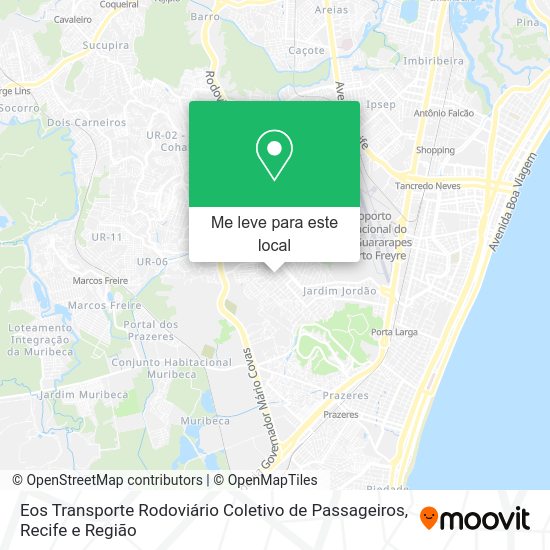 Eos Transporte Rodoviário Coletivo de Passageiros mapa