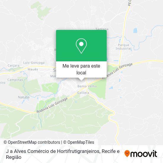 J a Alves Comércio de Hortifrutigranjeiros mapa