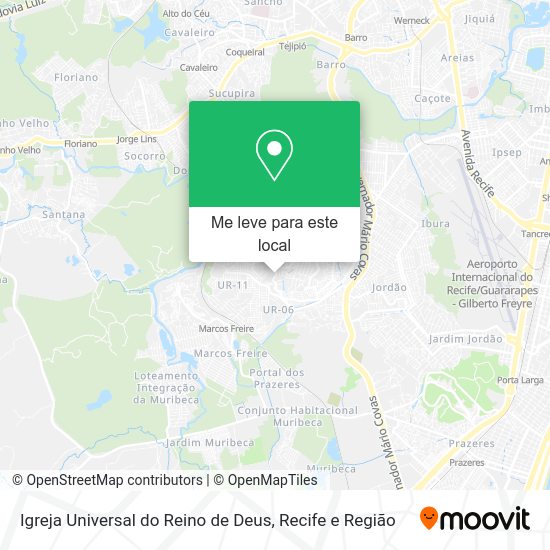 Igreja Universal do Reino de Deus mapa