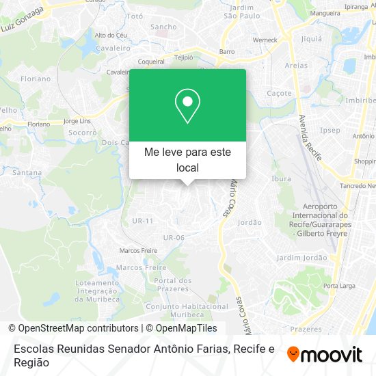 Escolas Reunidas Senador Antônio Farias mapa