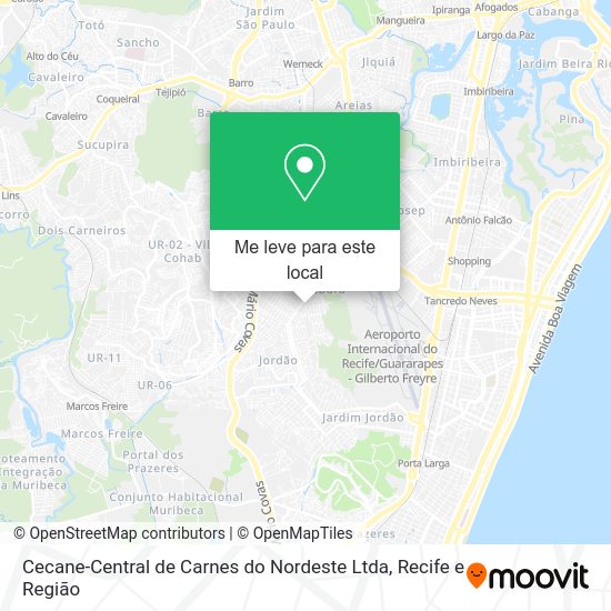 Cecane-Central de Carnes do Nordeste Ltda mapa