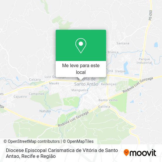 Diocese Episcopal Carismatica de Vitória de Santo Antao mapa