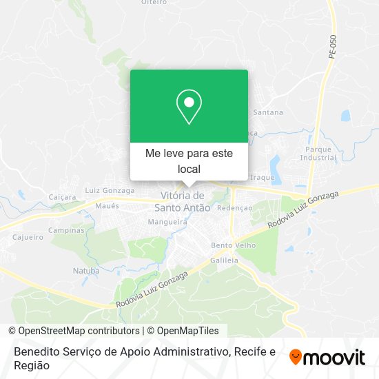 Benedito Serviço de Apoio Administrativo mapa