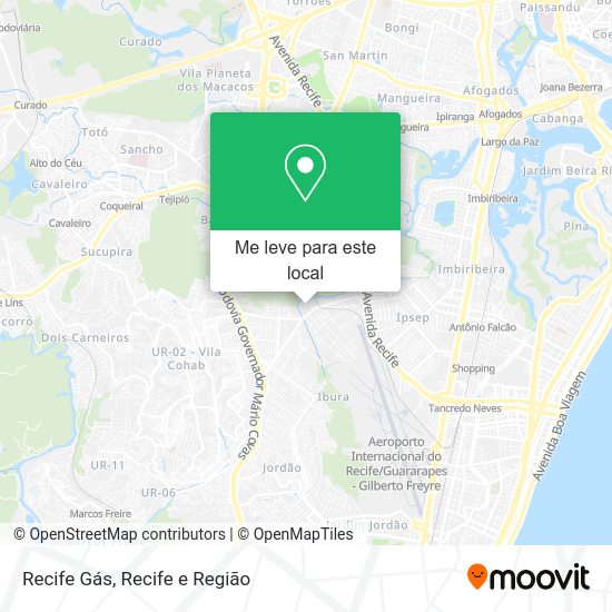Recife Gás mapa