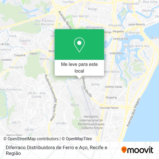 Diferraco Distribuidora de Ferro e Aço mapa