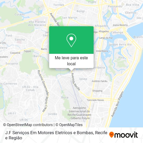 J.F Serviços Em Motores Eletricos e Bombas mapa