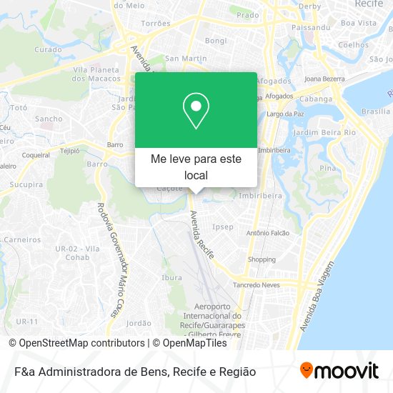 F&a Administradora de Bens mapa