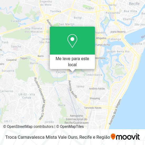 Troca Carnavalesca Mista Vale Ouro mapa