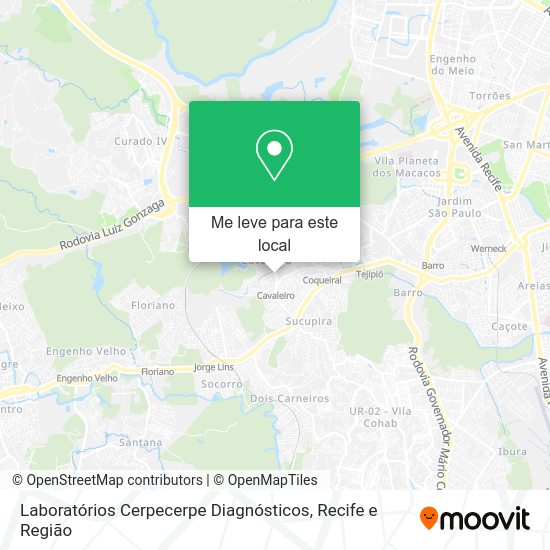 Laboratórios Cerpecerpe Diagnósticos mapa