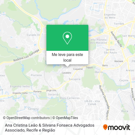 Ana Cristina Leão & Silvana Fonseca Advogados Associado mapa