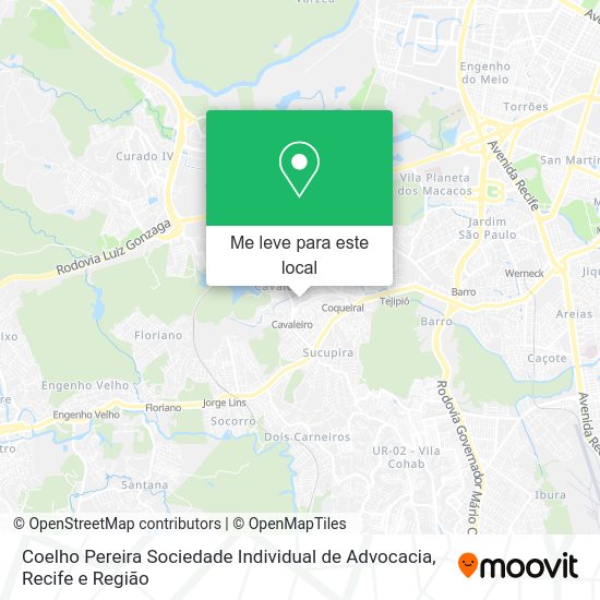 Coelho Pereira Sociedade Individual de Advocacia mapa