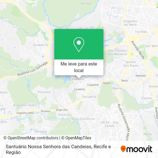 Santuário Nossa Senhora das Candeias mapa