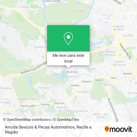 Arruda Sevicos & Pecas Automotivos mapa