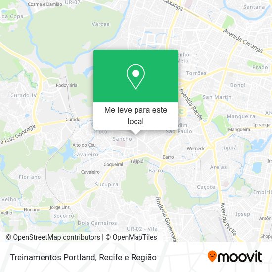 Treinamentos Portland mapa