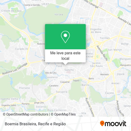 Boemia Brasileira mapa