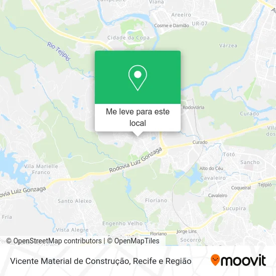 Vicente Material de Construção mapa