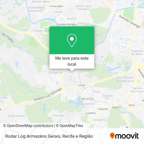 Rodar Log Armazéns Gerais mapa