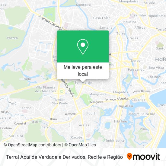 Terral Açaí de Verdade e Derivados mapa