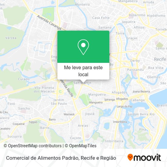 Comercial de Alimentos Padrão mapa