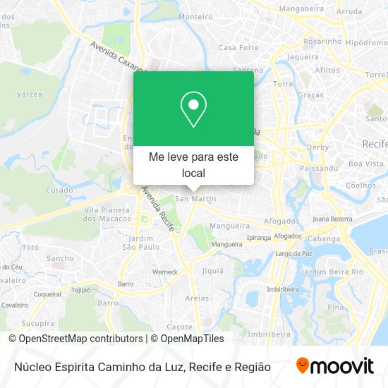 Núcleo Espirita Caminho da Luz mapa