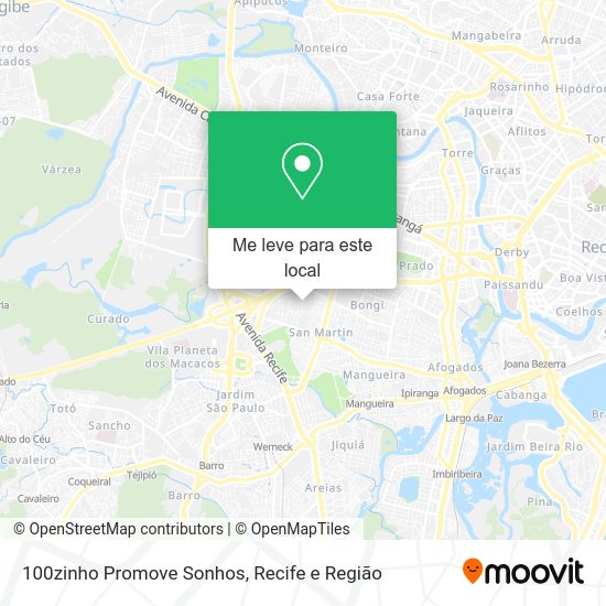 100zinho Promove Sonhos mapa